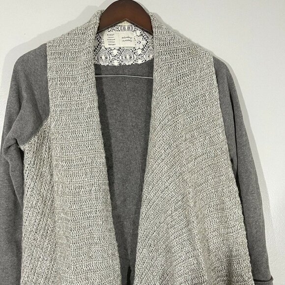 Anthropologie Saturday Sunday Cardigan Size S Asymmetrical Open Front Drape - Picture 2 of 6